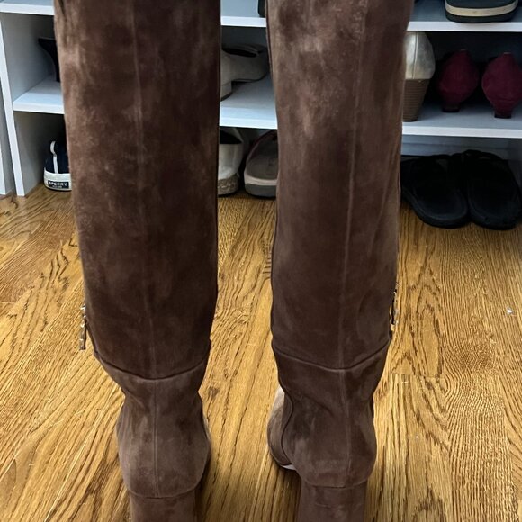 J McLaughlin Brown (Cognac) Suede Boots Sice 7.5 Womens - Picture 7 of 8